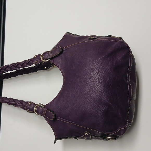 Rosetti New York Purple Vegan Leather Women multi functional bag Braided Handles - Picture 4 of 16